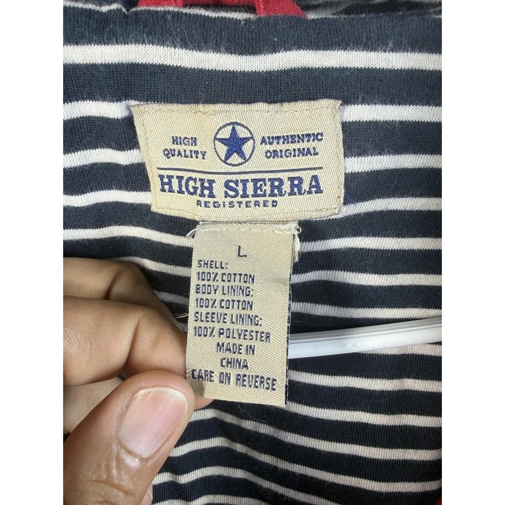 High‎ Sierra Jacket Mens Large Red Hooded Cotton Canvas Anorak Lined Outdoor